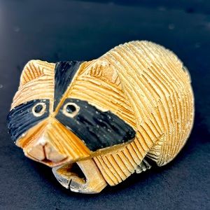 Vintage retired ARTESANIA  RINCONADA  hand made Racoon  figure Made in Ur…